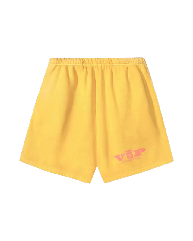 Playboy VIP Club shorts gialli cotone unisex