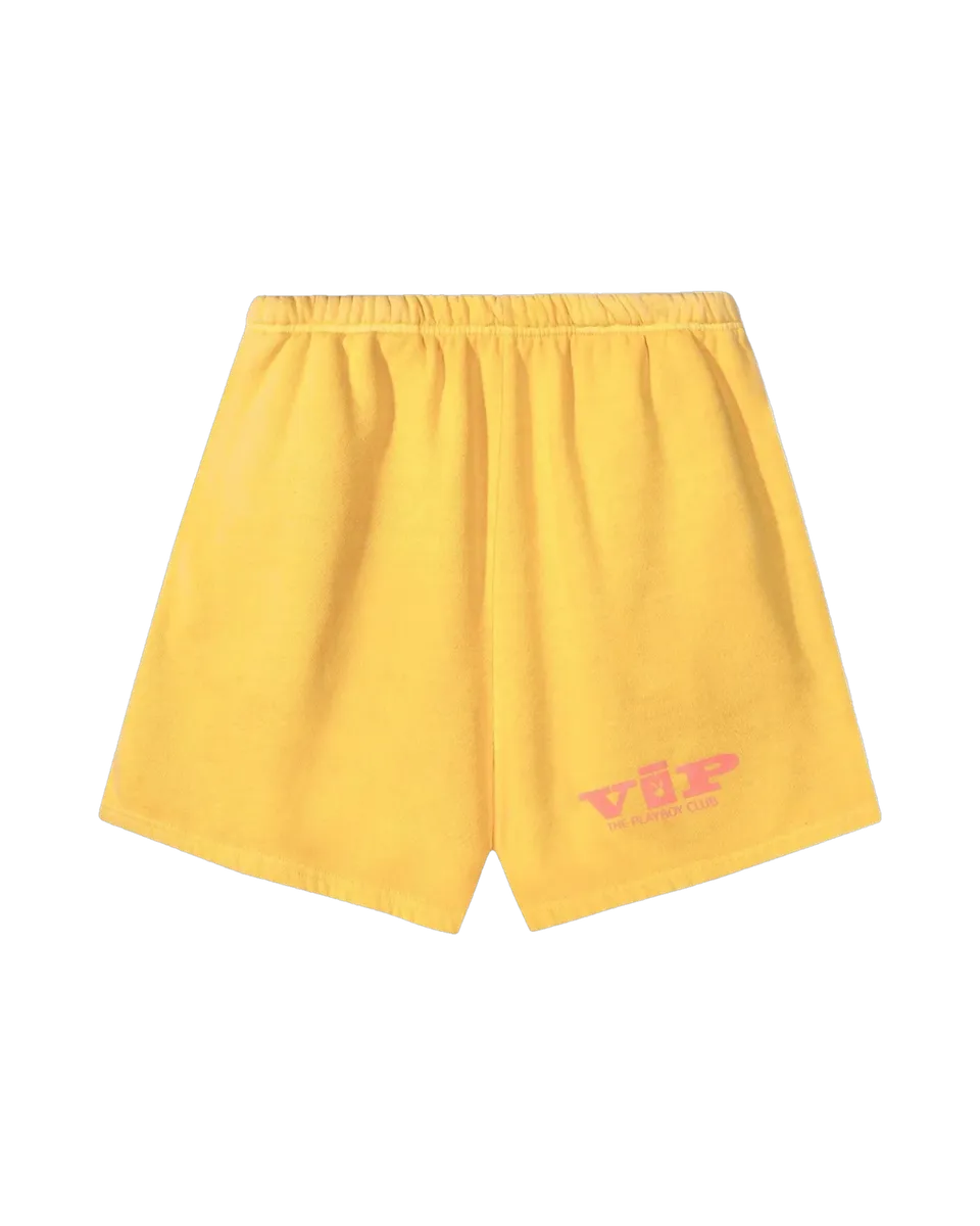 Playboy VIP Club shorts gialli cotone unisex