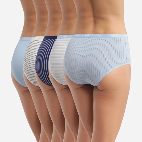DIM Les Pockets culotte donna x5 cotone blu S
