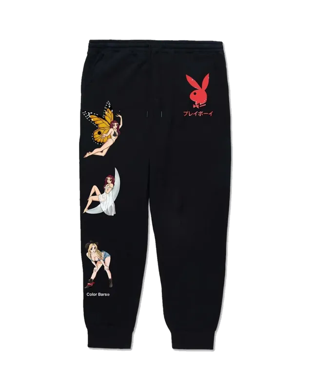 Playboy Tokyo Club Covergirl pantaloni tuta cotone neri