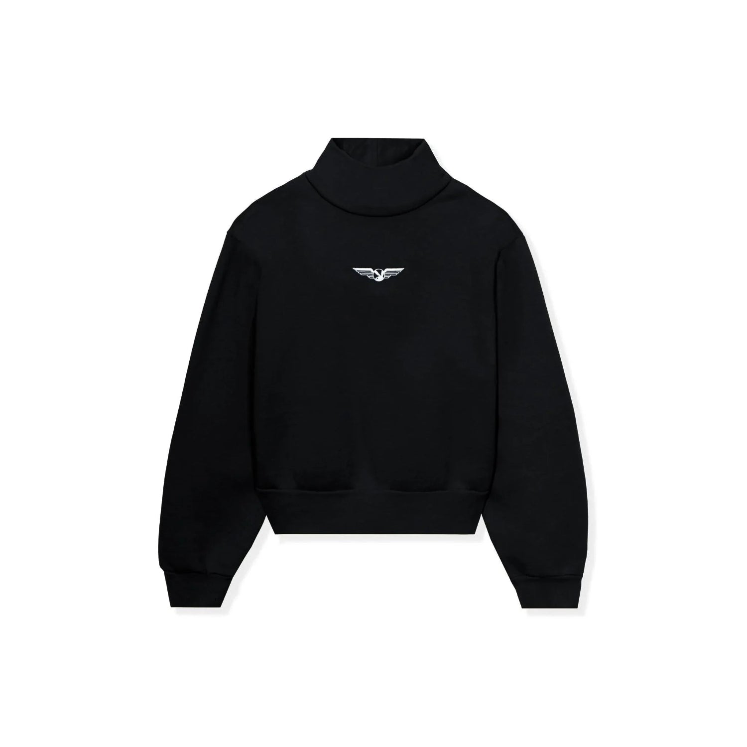 Playboy Aviation Wings Felpa cropped collo alto cotone