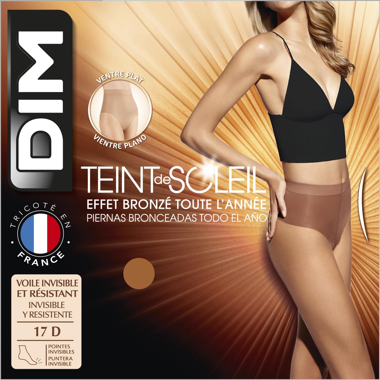 DIM Teint de Soleil Ventre Piatto Collant Donna Bronzé x1