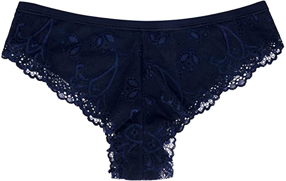 René Rofé Cheeky Slip Intimi 5 Pezzi in Pizzo Lavanda Nero