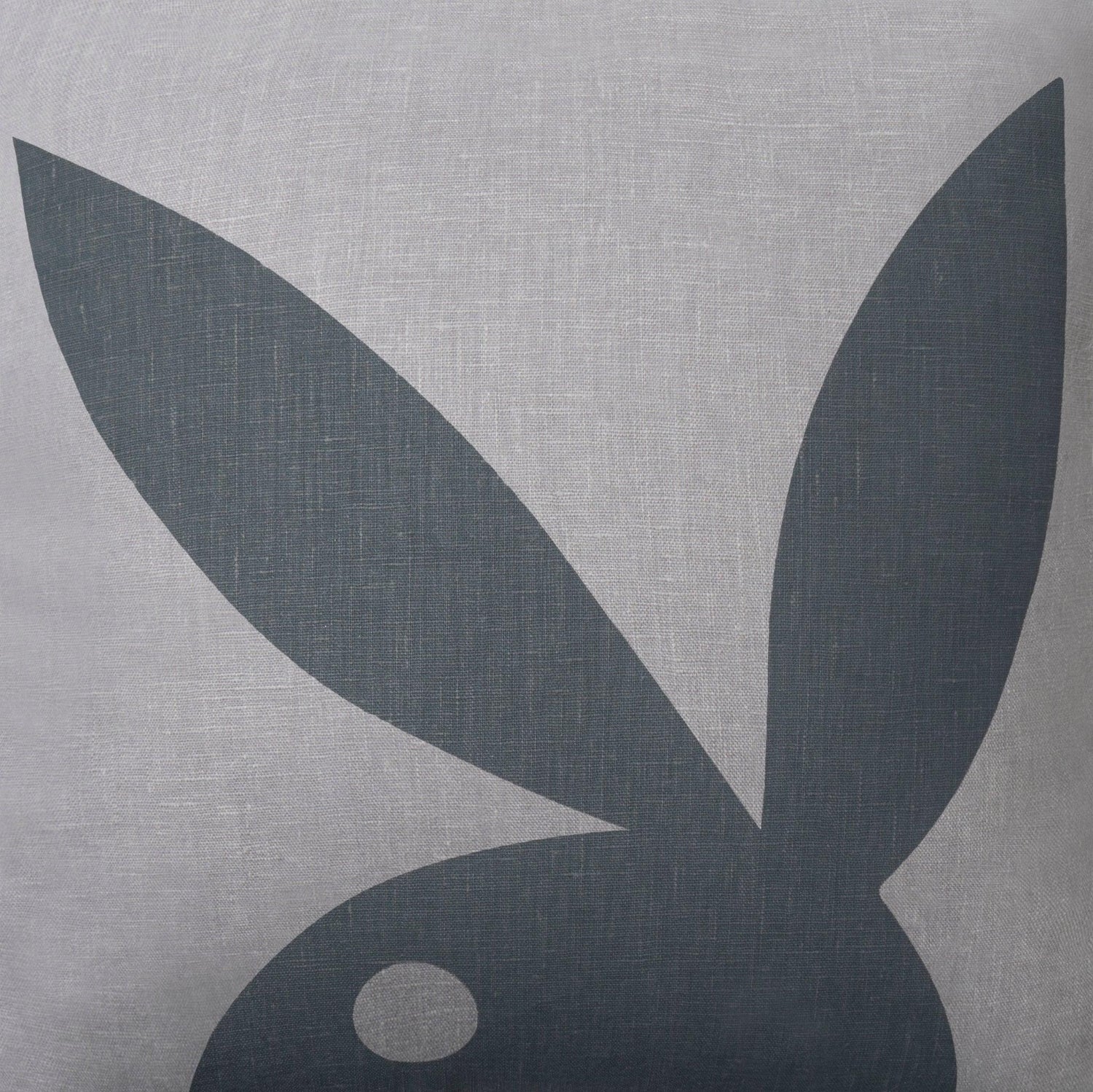 Playboy Shadow Bunny cuscino lino grigio 50x50