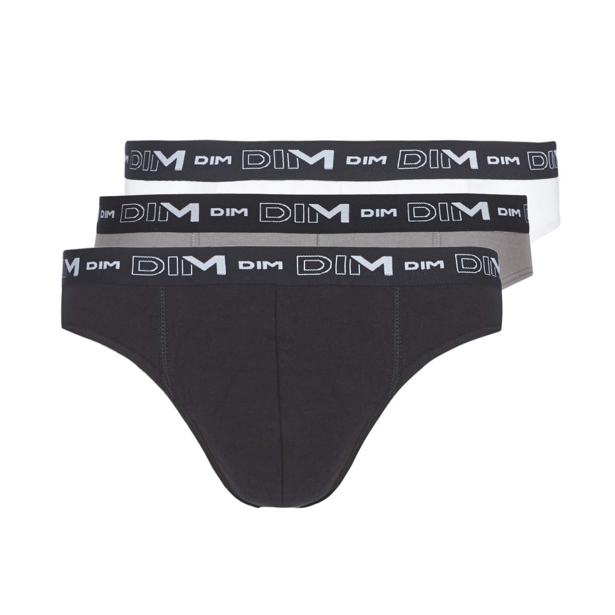 DIM Slip Uomo 3 Pezzi Nero L Cotone Elasticizzato