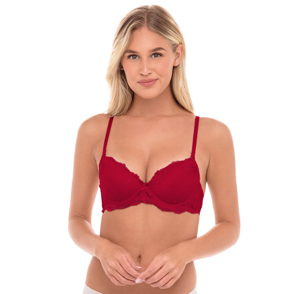 René Rofé 5 Pack Push Up Bra reggiseno pizzo nude rosa