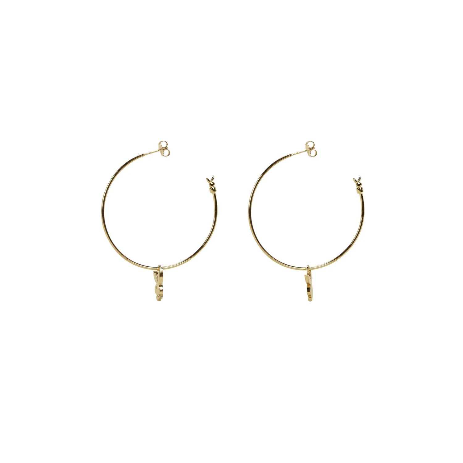 Playboy Bunny Hoops orecchini oro 5 cm
