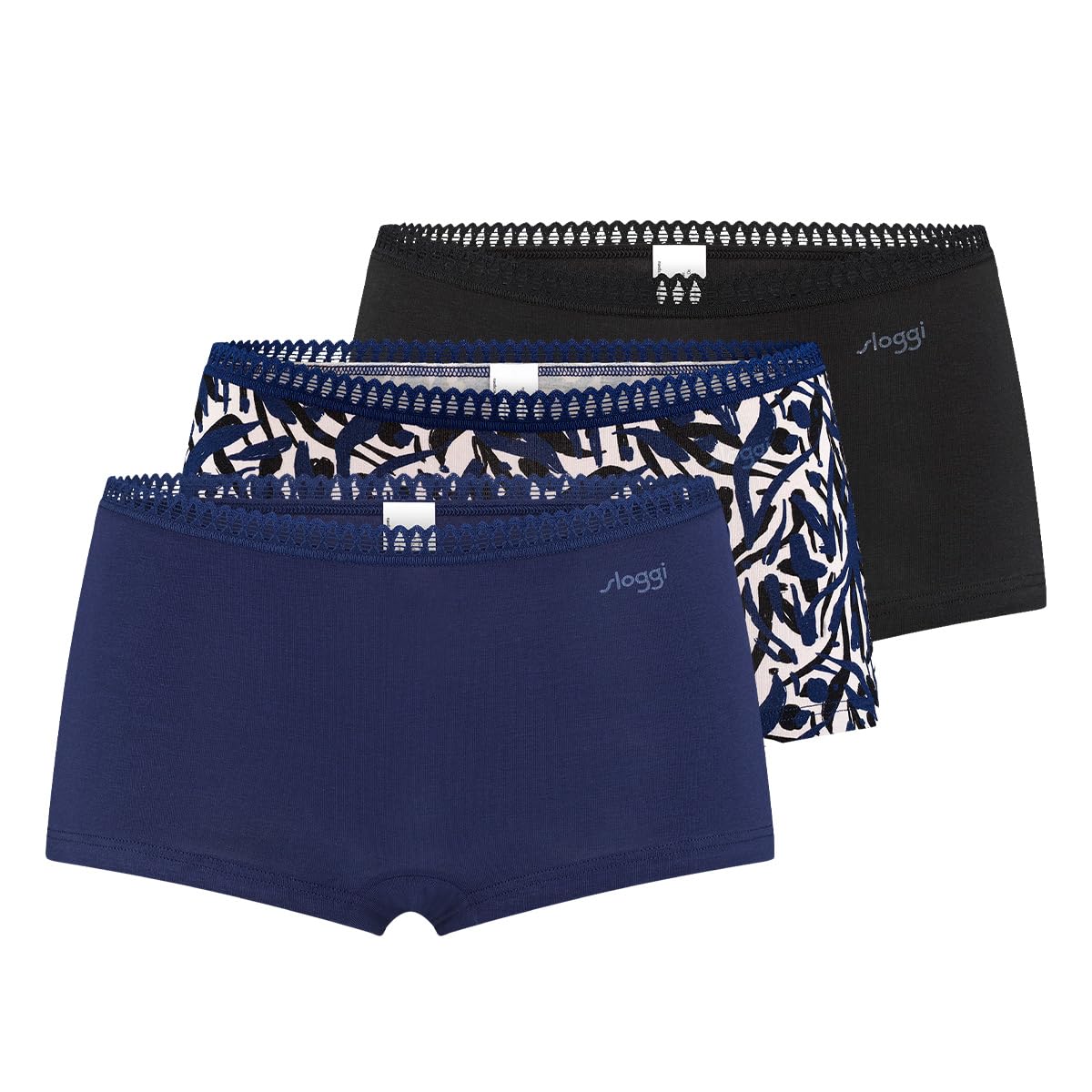 sloggi GO Crush Short slip donna pacco da 3 cotone biologico