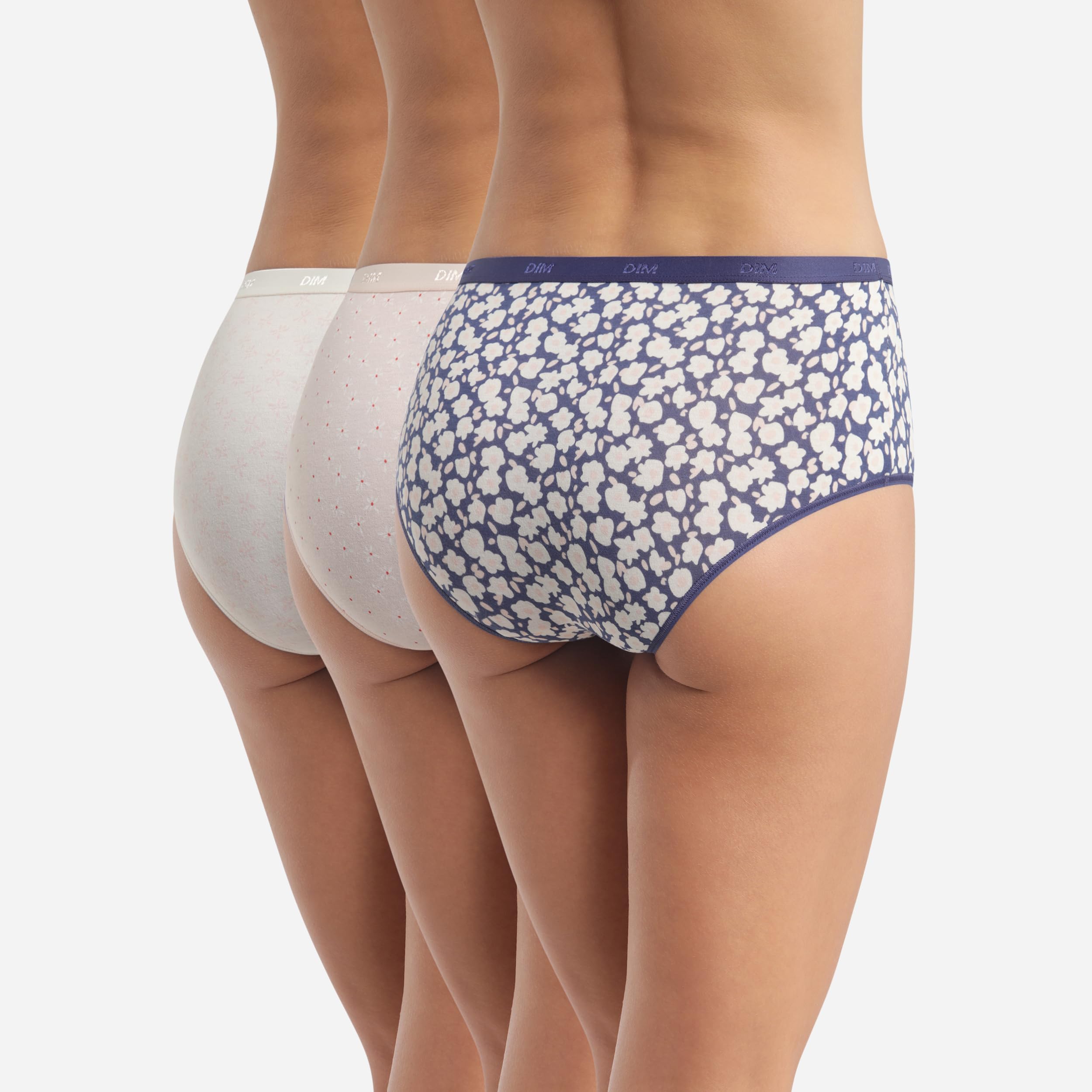 DIM Les Pockets culotte donna x3 cotone rosa S