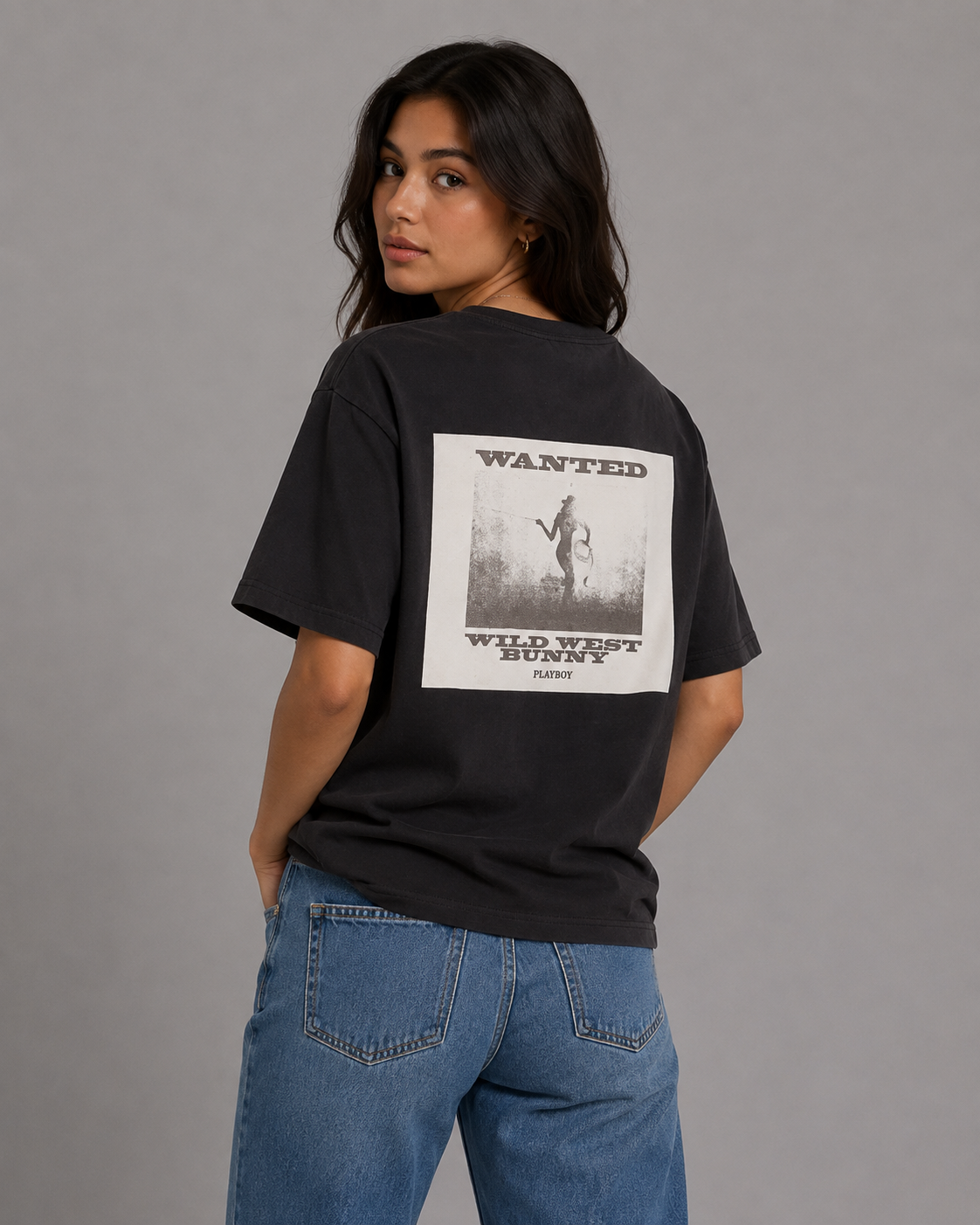Playboy Wanted Bunny t-shirt donna bianca cotone