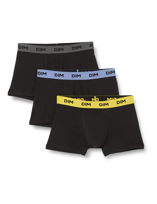 Dim Mix and Colors Boxer Uomo 6pz Cotone Nero Cintura Logo