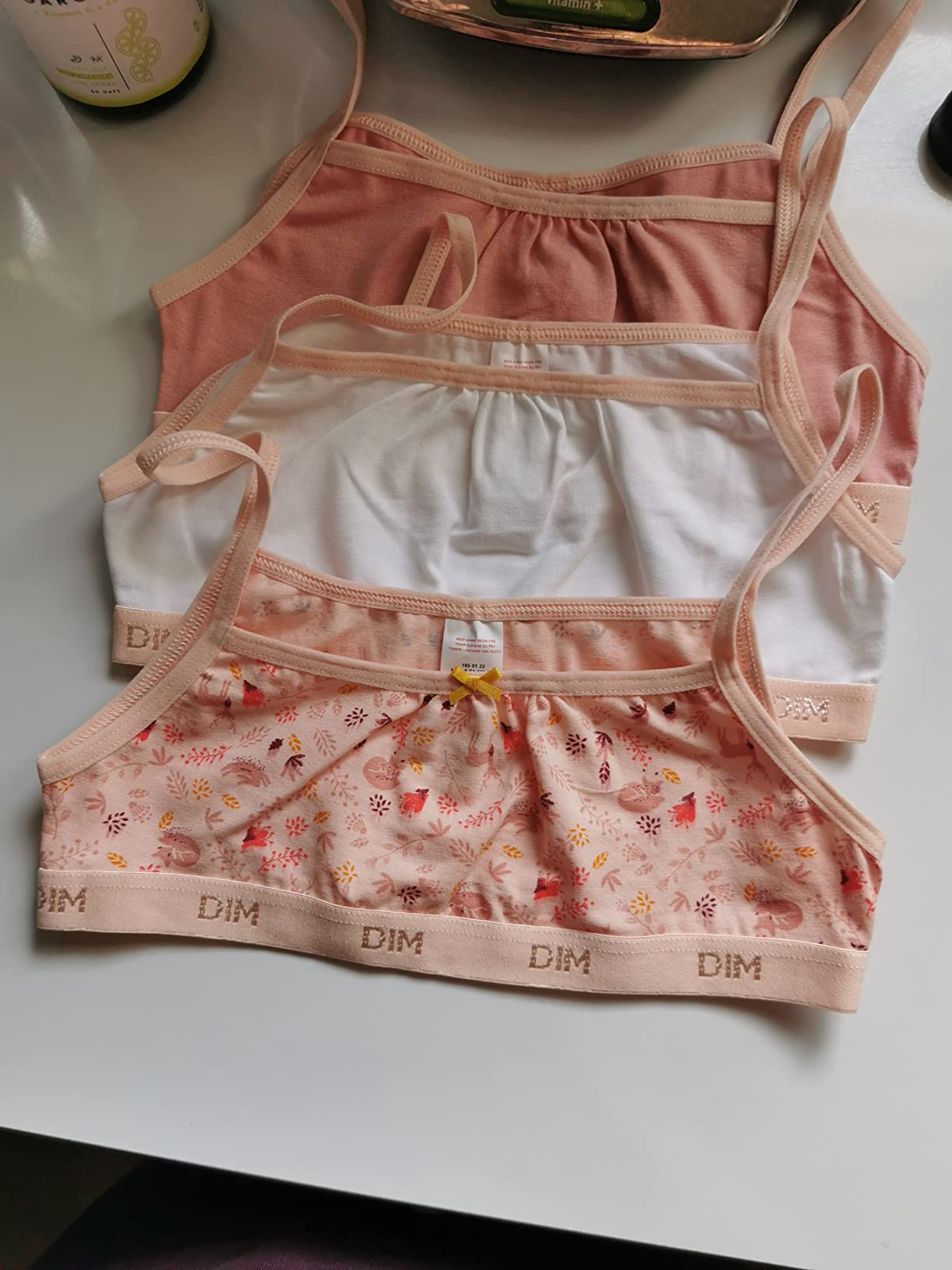 DIM Les Pockets Reggiseno Bambina Cotone x3