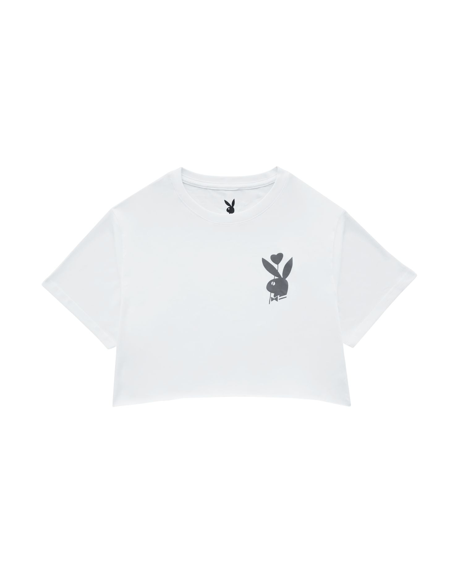 Playboy x Audien Heart Bunny t-shirt cropped bianca cotone
