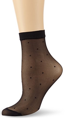 DIM Style Tobillero Plumetis calzini donna neri taglia unica velati