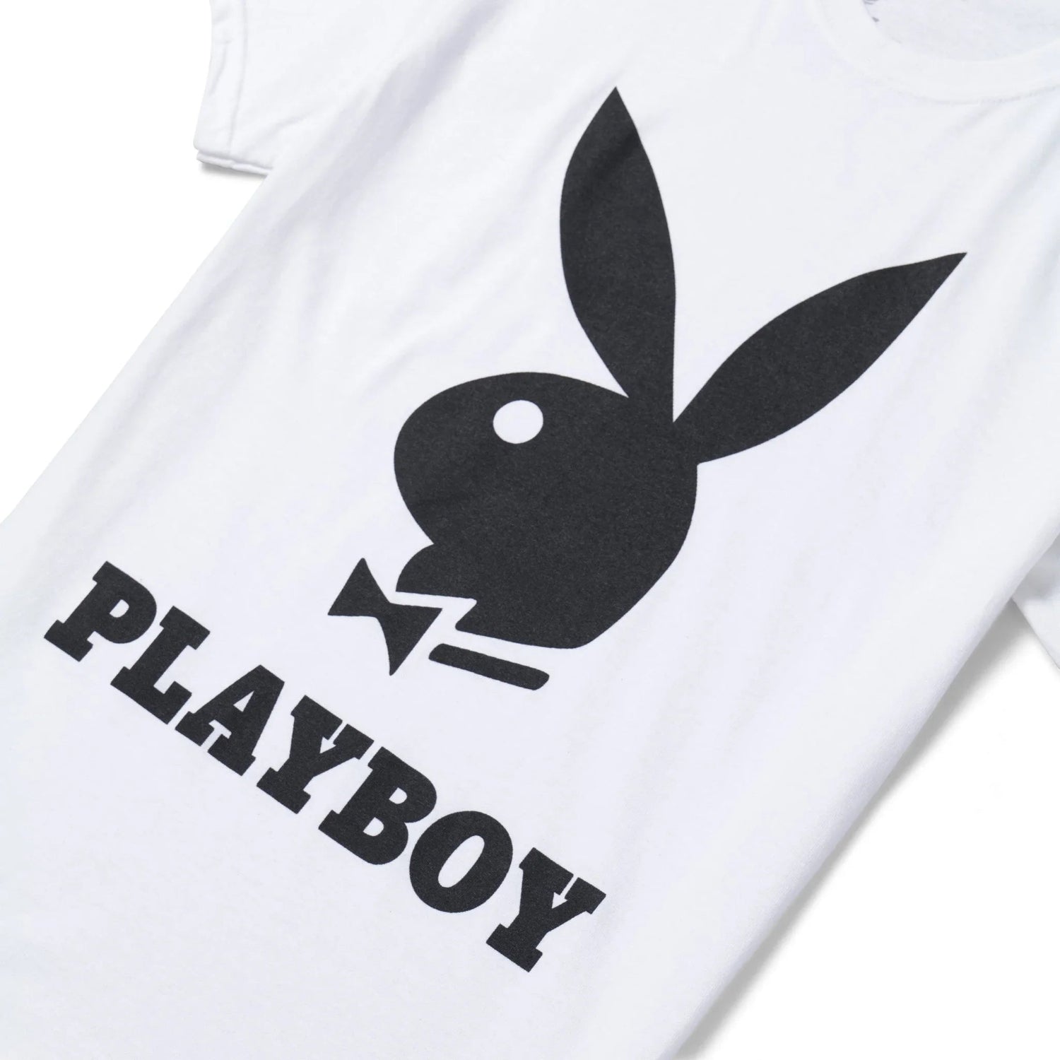 Playboy Logo T-Shirt maglietta cotone bianca