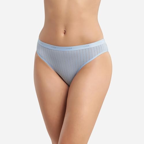 DIM Pockets slip cotone donna x5 blu bianco S elasticizzato