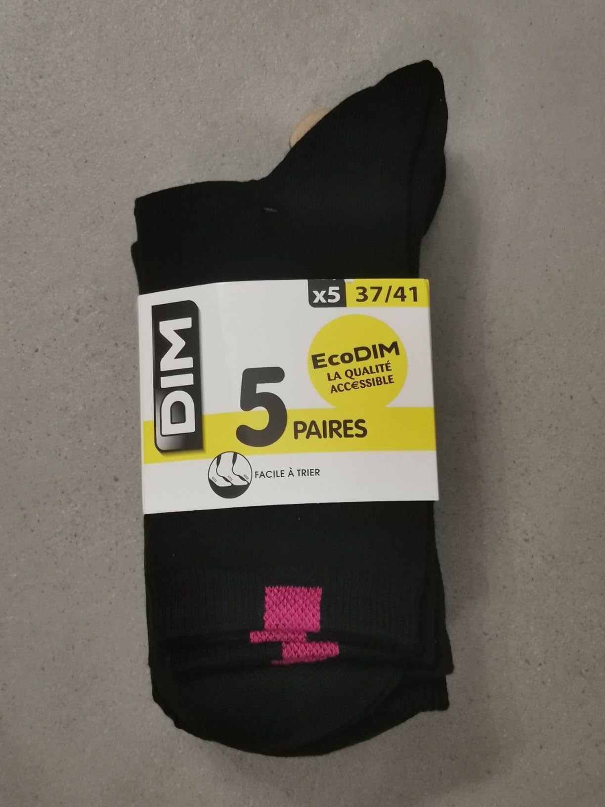 Dim Ecodim Calze Donna Nero 5 Paia Cotone
