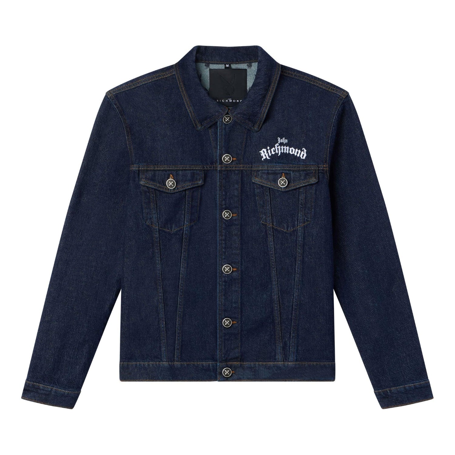 Playboy x John Richmond giacca jeans blu scuro cotone