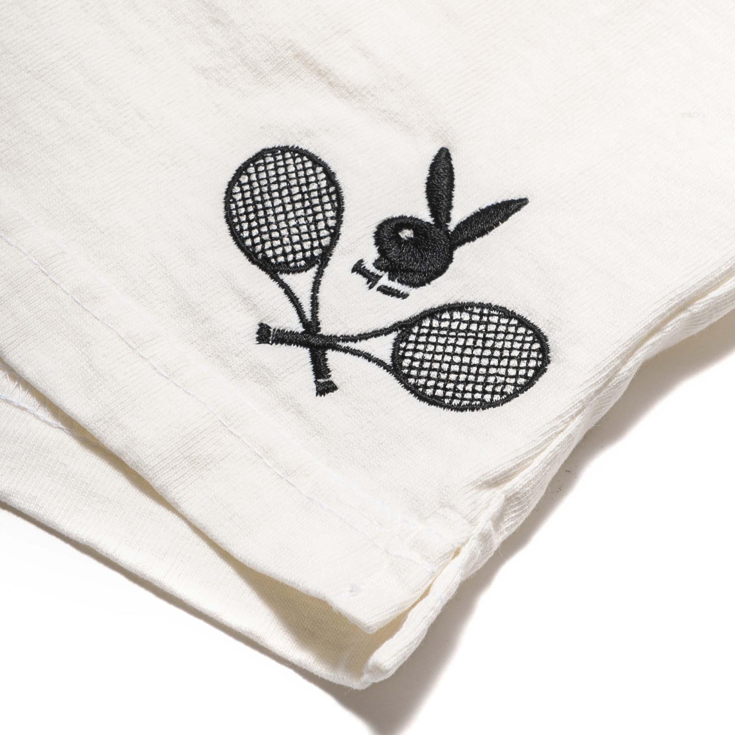 Playboy Tennis Club shorts bianco cordoncino