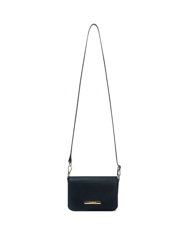 Playboy Leather Crossbody borsa a tracolla nera pelle