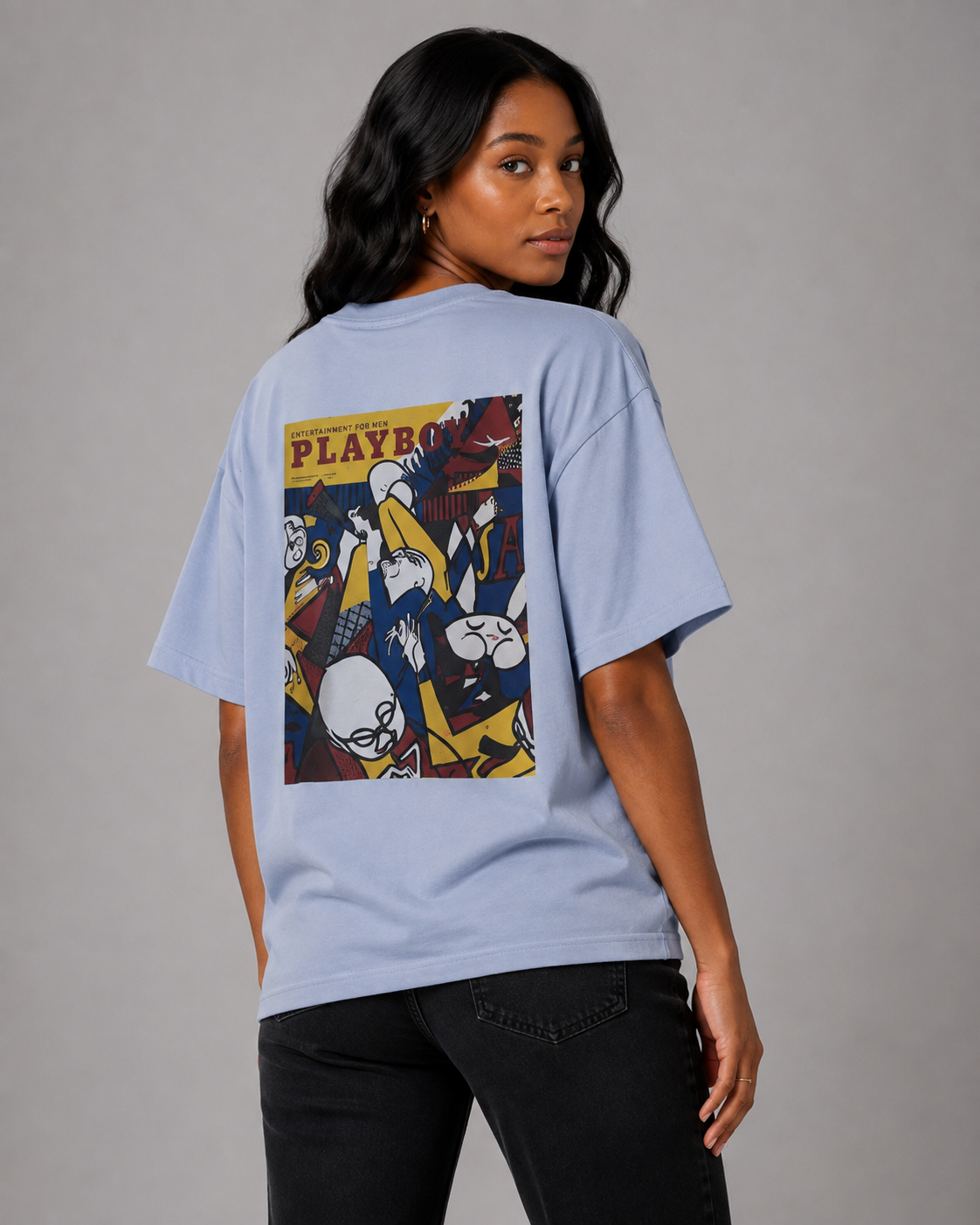 Playboy Jazz Cover Tee T-Shirt Unisex in Cotone