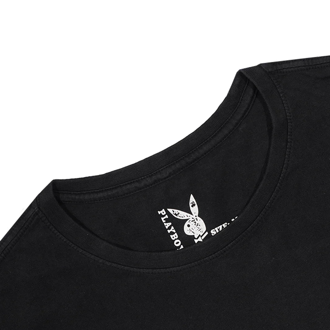Playboy Bunny Member Pocket Tee t-shirt nera M in cotone