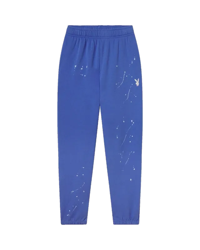 Playboy Icy pantaloni tuta donna blu felpa vita alta