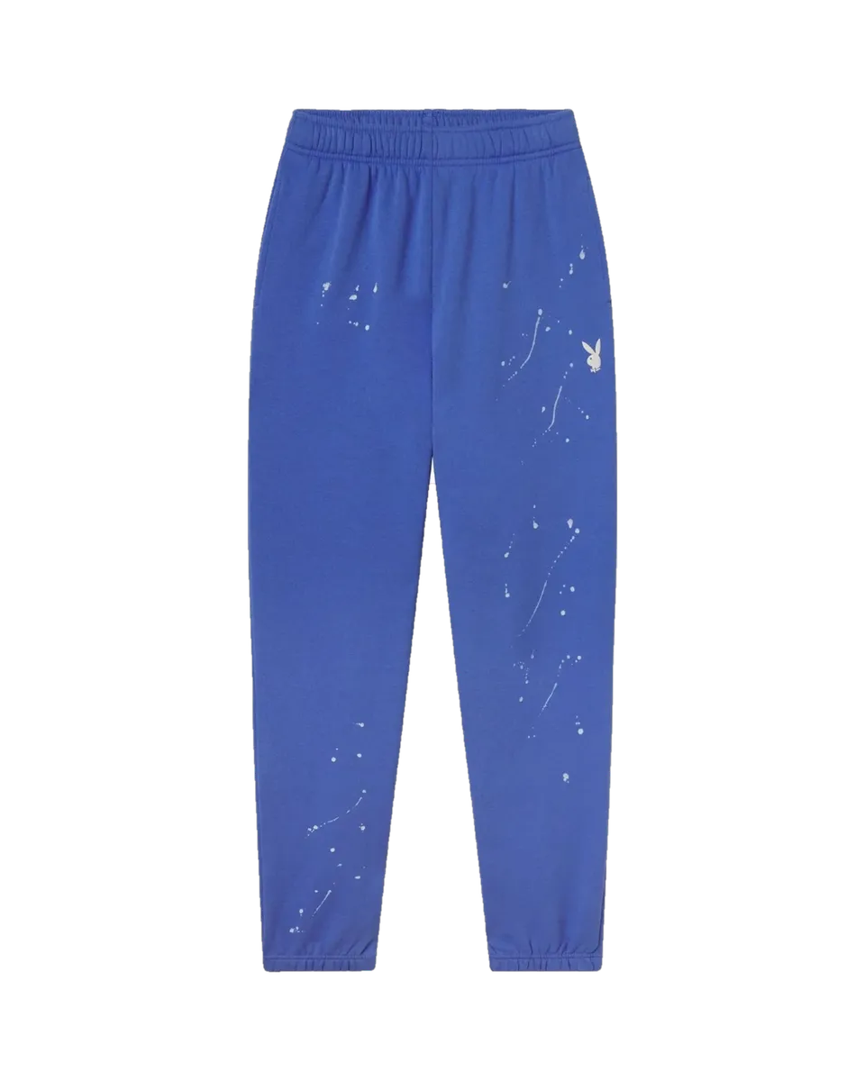 Playboy Icy pantaloni tuta donna blu felpa vita alta