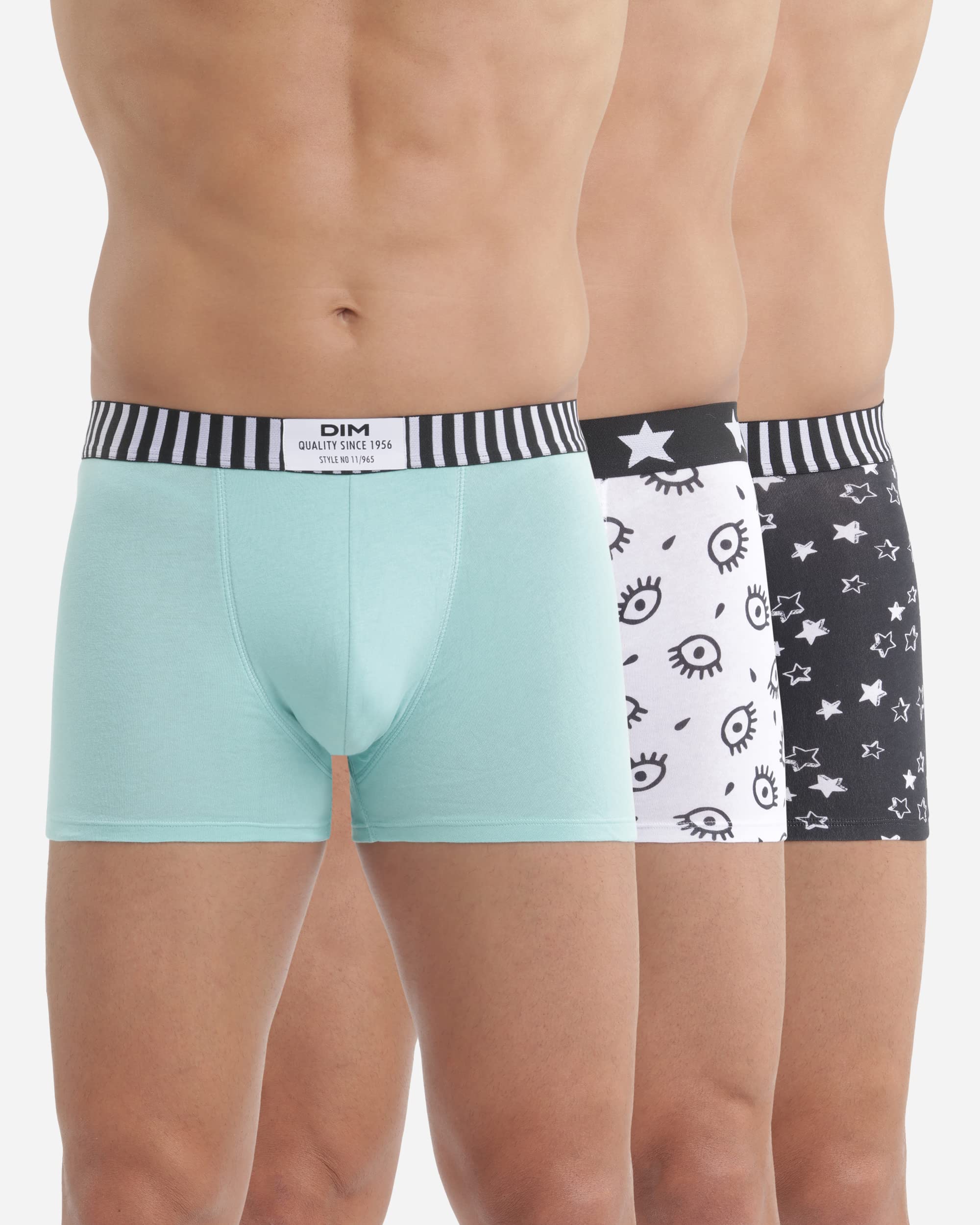 DIM Vibes X3 Boxer Uomo Fantasia Verde Cotone Elasticizzato