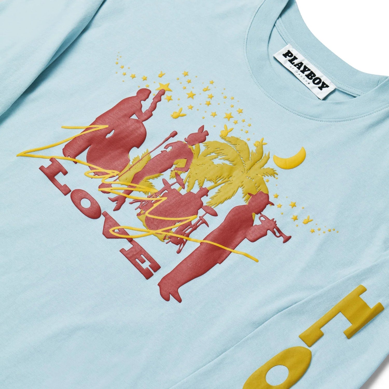 Playboy Lazy Love maglia uomo maniche lunghe azzurra