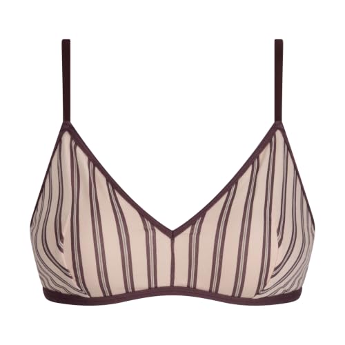 DIM Ines de la Fressange bralette triangolo cotone marrone rosa