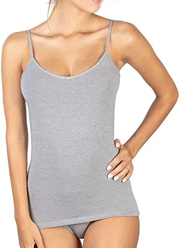 Egi Canotta Spallina Sottile Cotone Modal M Grigio