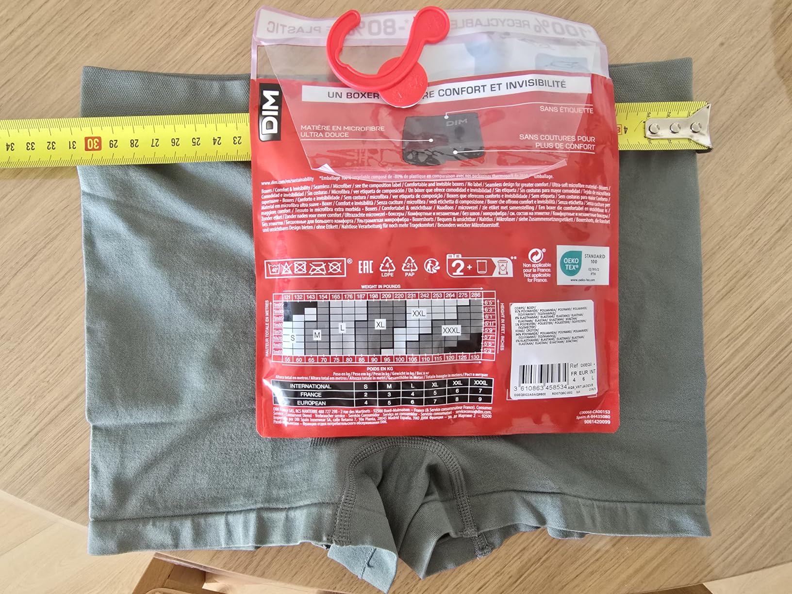 DIM Boxer Seamless Micro Boxer Uomo x2 XL nero