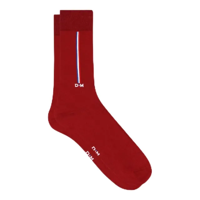 DIM Monsieur Dim calzini uomo cotone bordeaux bandiera