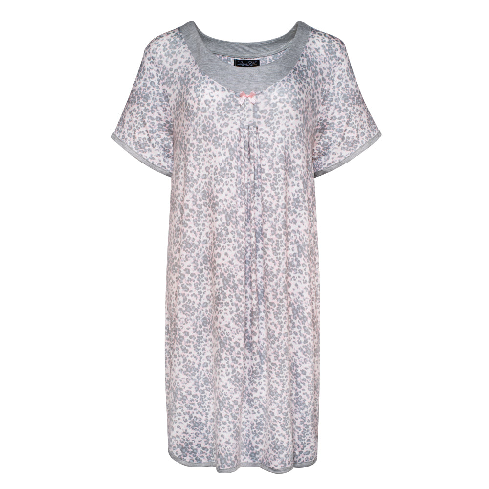 René Rofé Rayon Spandex Camicia Notte S Grigio Morbido