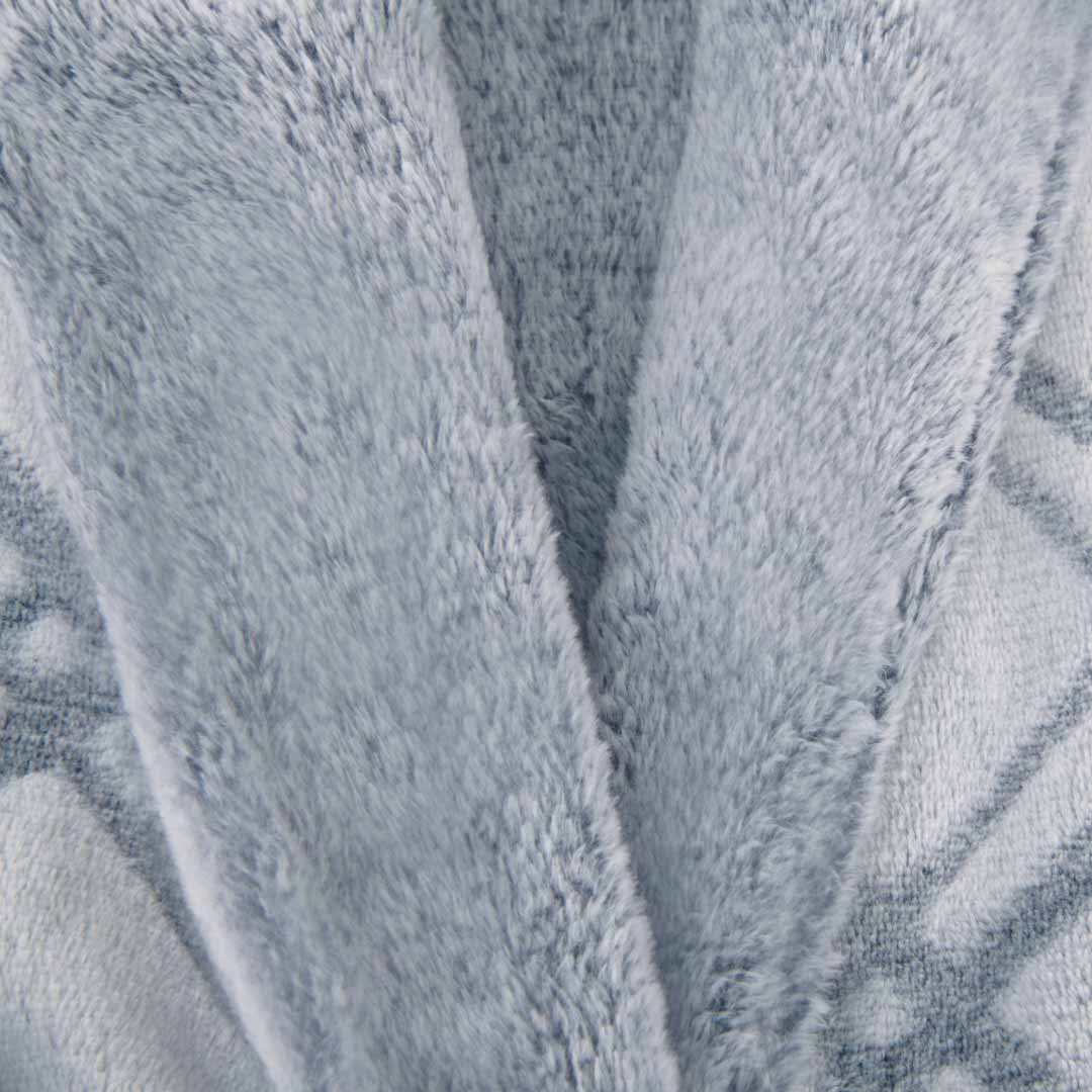 René Rofé Fleece Vestaglia Pile M Grigia Lunga Calda