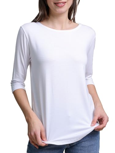 Egi 2133 maglia donna bianco L-XL viscosa 3/4