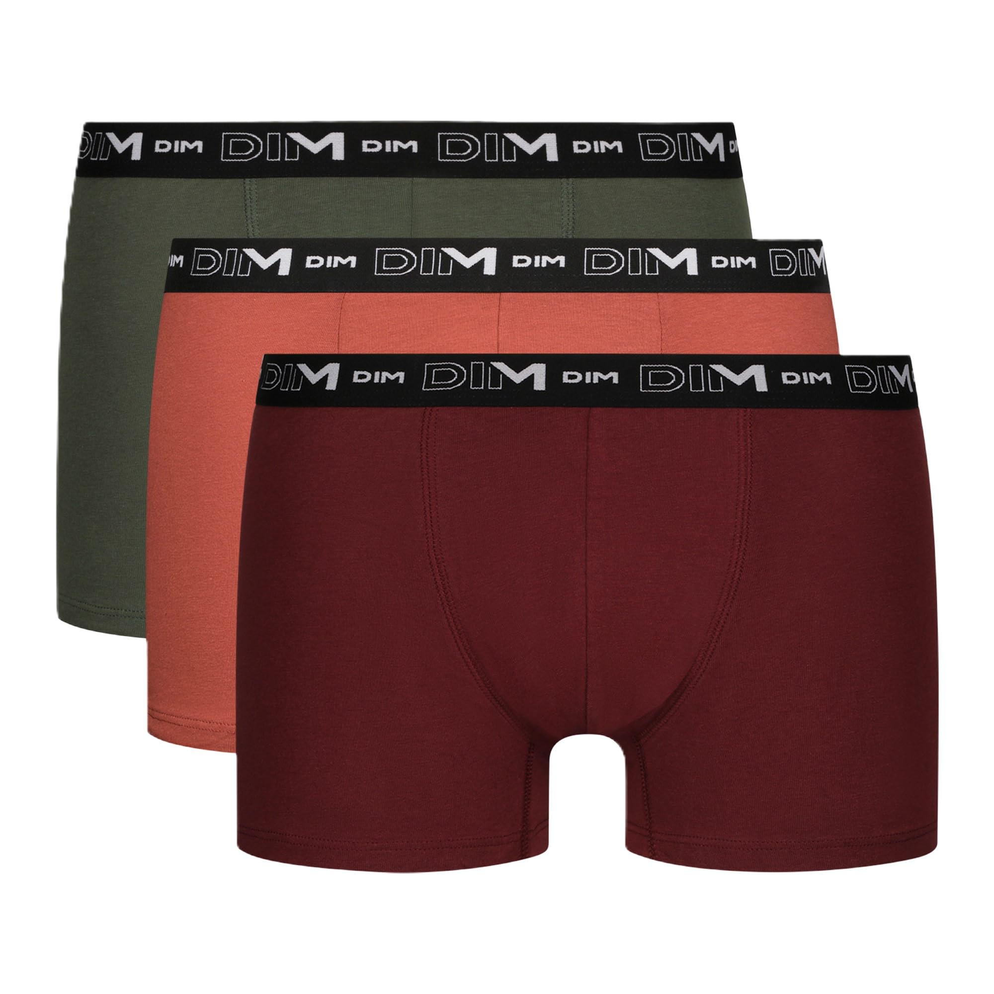 DIM boxer uomo M verde blu cotone elasticizzato x3
