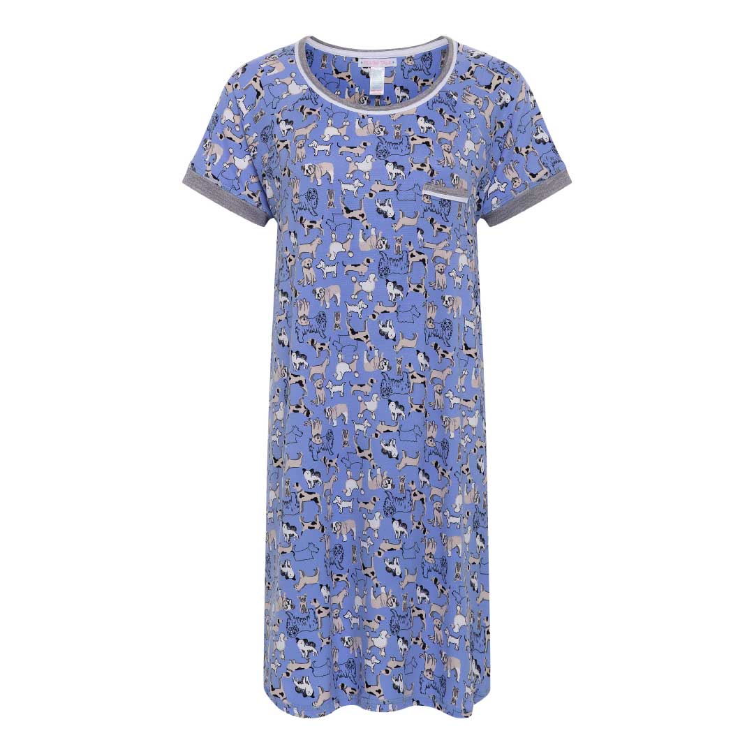 René Rofé Sleep Shirt Camicia Notte Leggera 2 Pezzi Fantasia