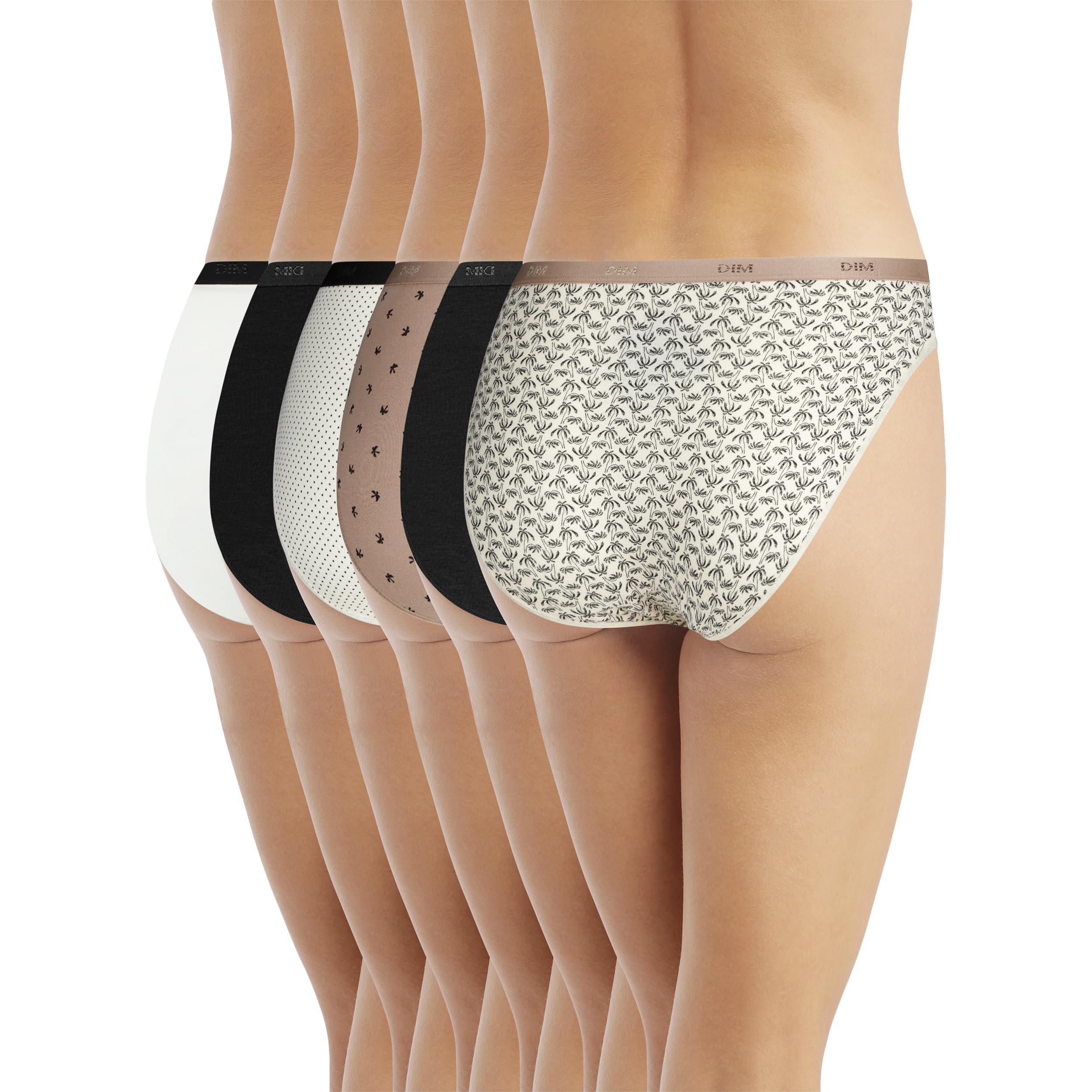 DIM Les Pockets slip cotone donna x6 multicolore