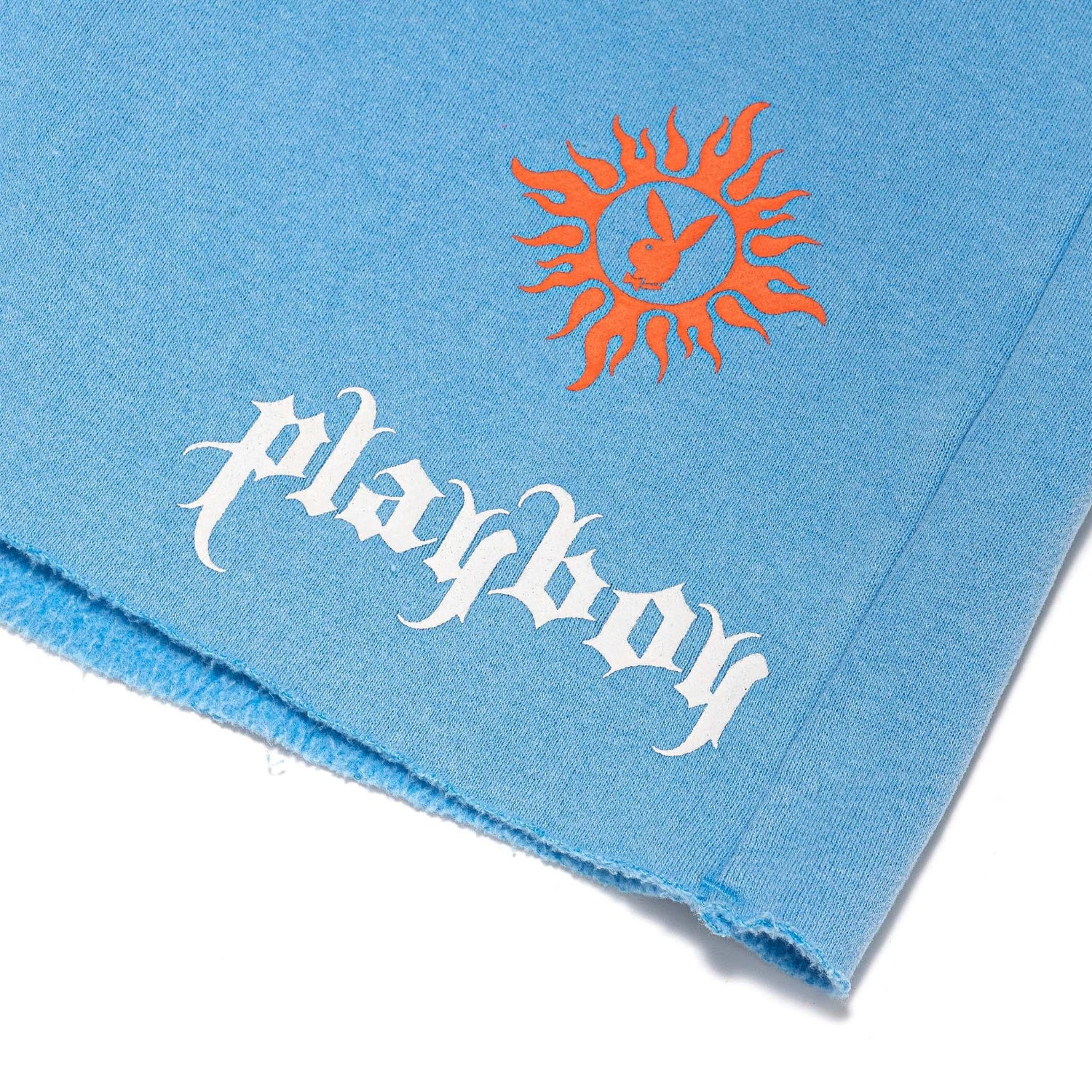 Playboy Contrast Stitch shorts boyfriend vita alta blu
