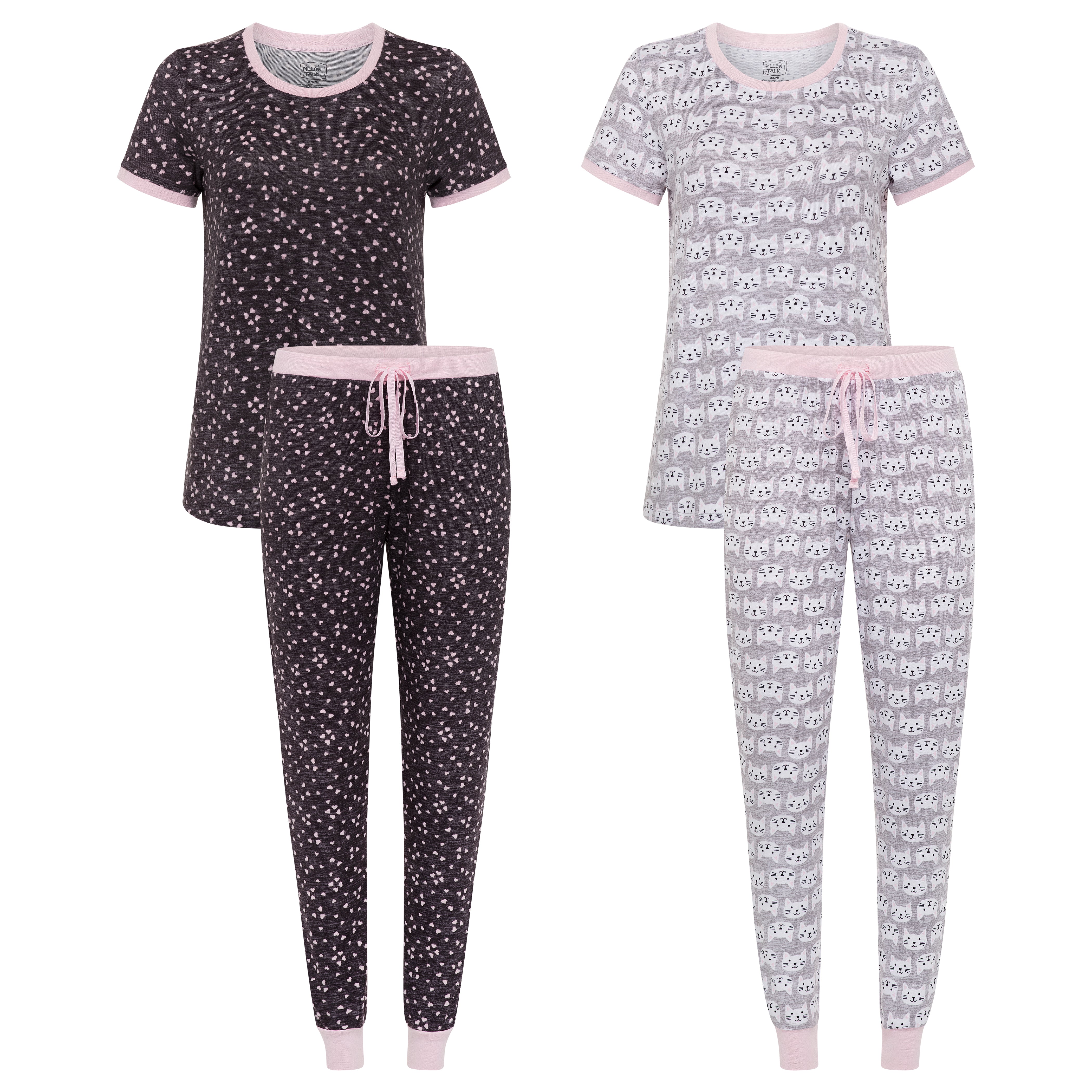 René Rofé Hacci Jogger Set maniche corte tuta casa 2 pezzi leggera