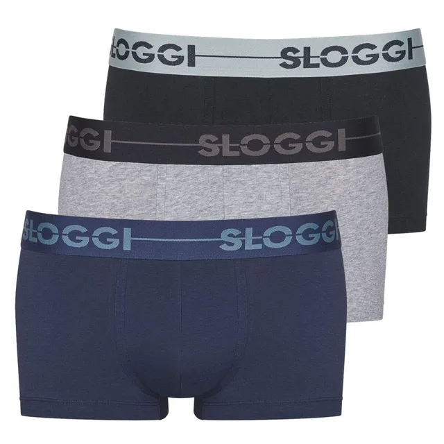 sloggi Basic Retro slip uomo x3 cotone grigio