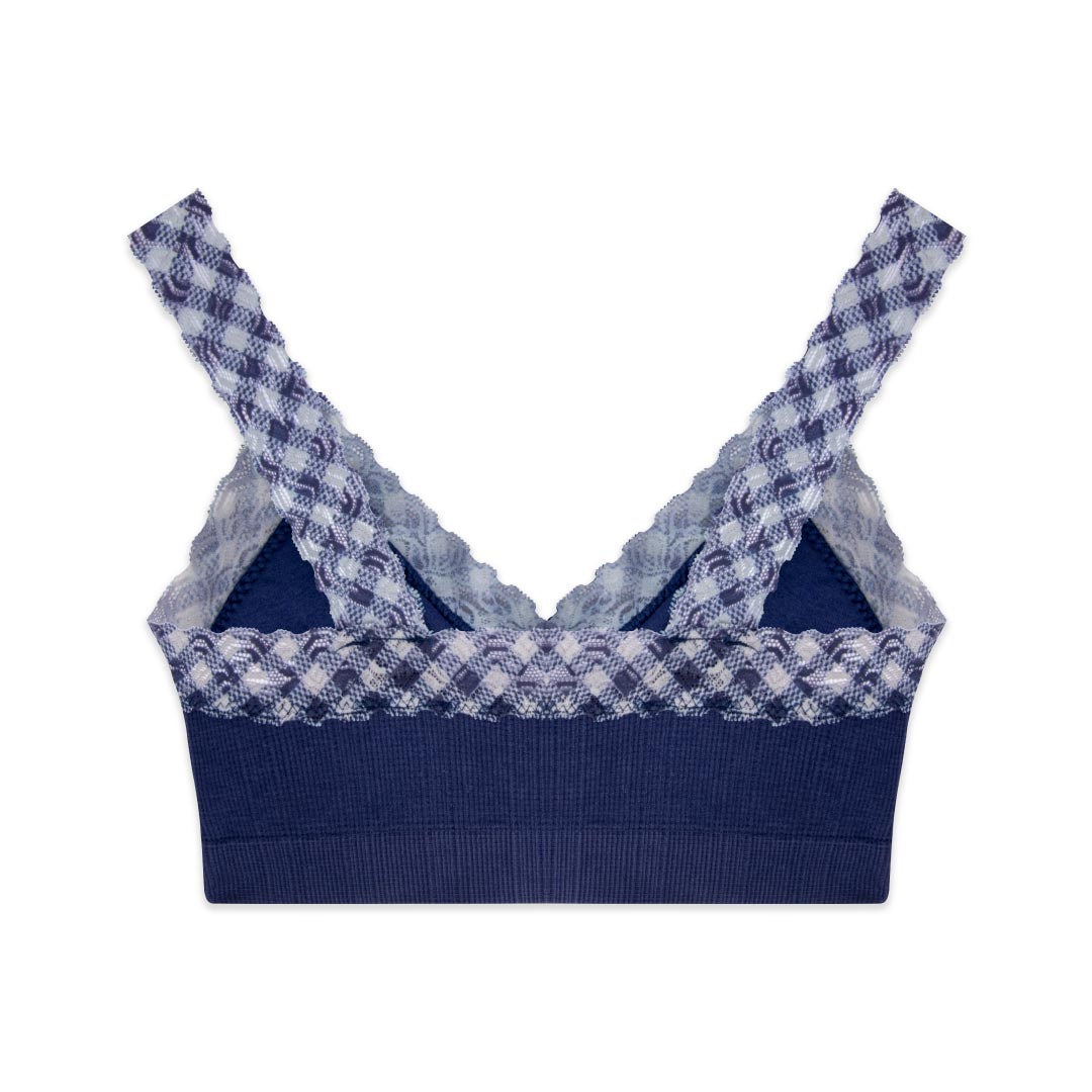 René Rofé Printed Jam reggiseno comfort blu motivo leggero