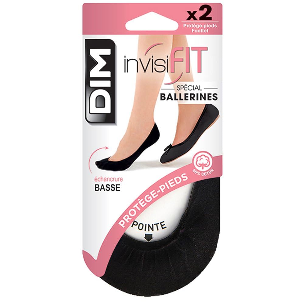DIM Invisifit salvapiedi donna rosa 2 paia cotone
