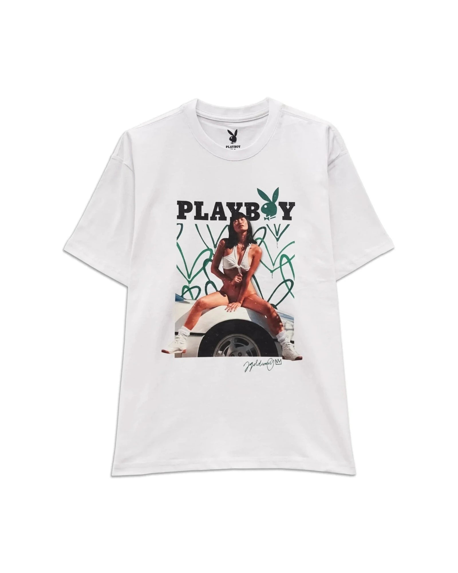 Playboy Calm Bunny t-shirt bianca cotone unisex
