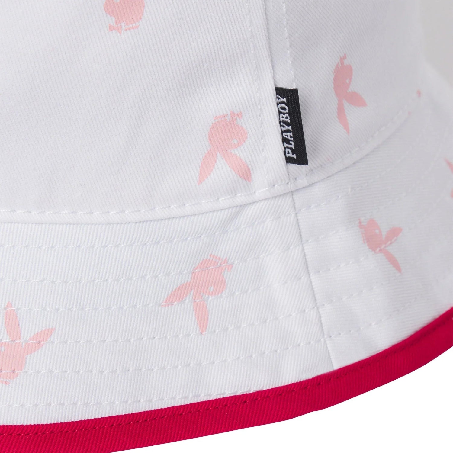 Playboy Bucket Hat Cappello Pescatore Nero Fodera Rainbow