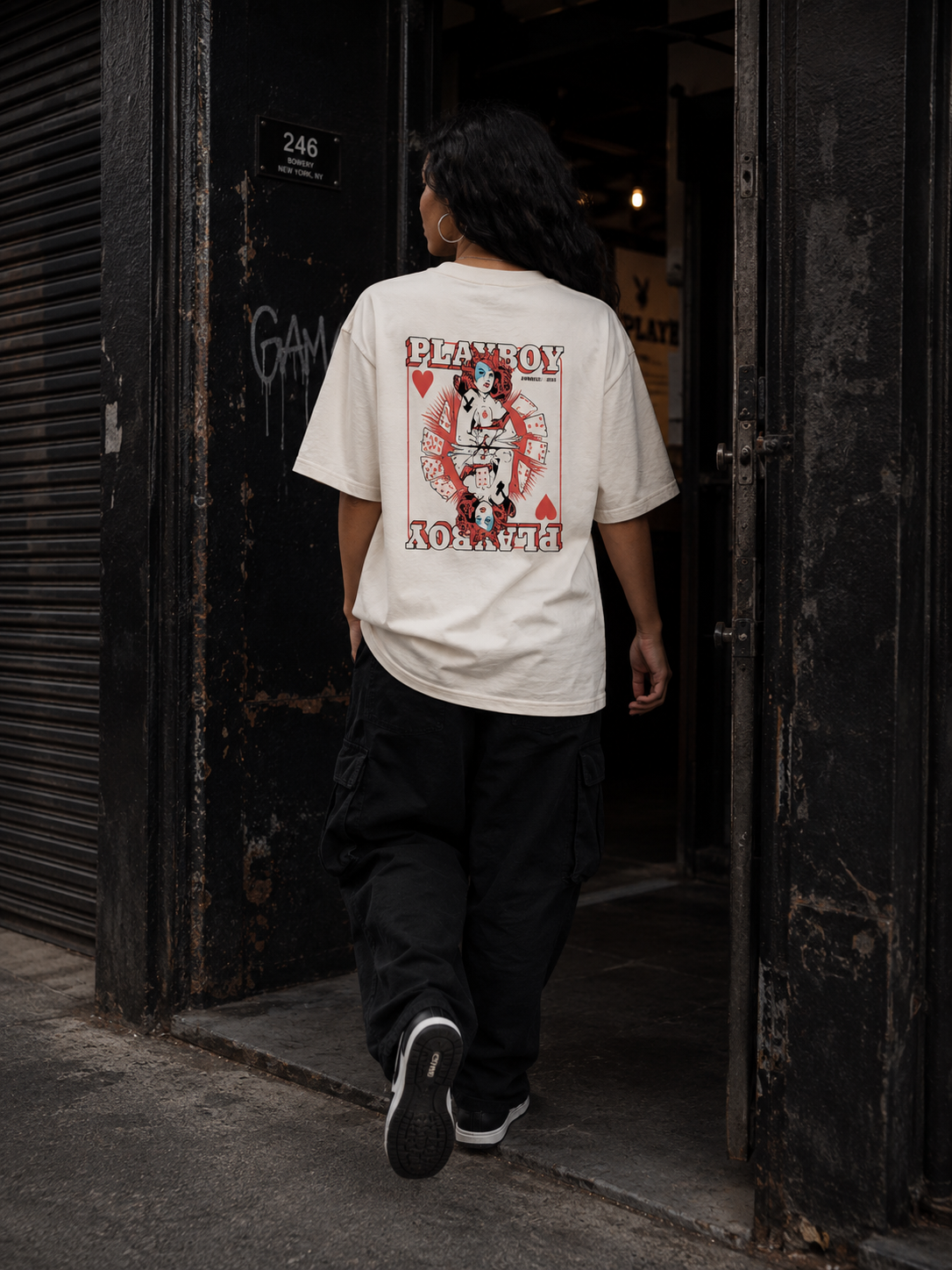 Playboy Queen of Hearts t-shirt bianca cotone