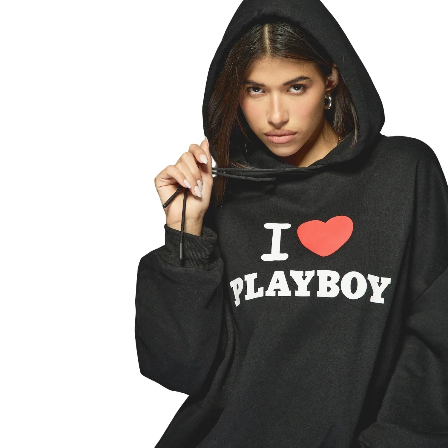 Playboy Missguided I Love Playboy felpa cappuccio casual