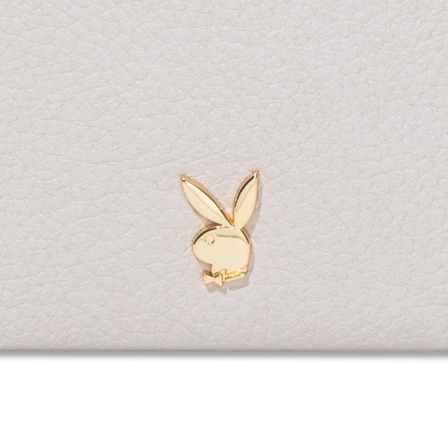 Playboy Leather Ring Clutch pochette pelle nera con catena